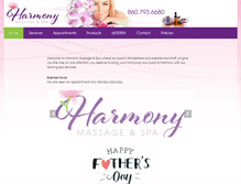 Tablet Screenshot of harmonymassageandspa.com